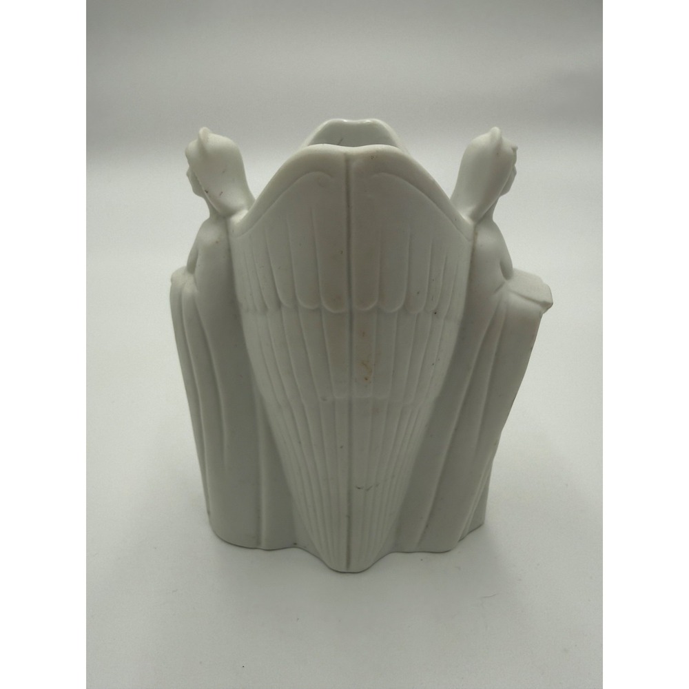 Avon Angel Votive Candle  Holder White Bisque